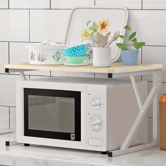 Meuble Rangement Cuisine Support Pour Four à Micro-ondes à 2 Niveaux Multifonction Pour Micro Ondes 655430cm Couleur Bois 64378953
