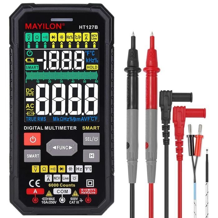 Multimètre Numérique TRAHOO - Ht127B - Mesure Intelligente AUTO - Test ...