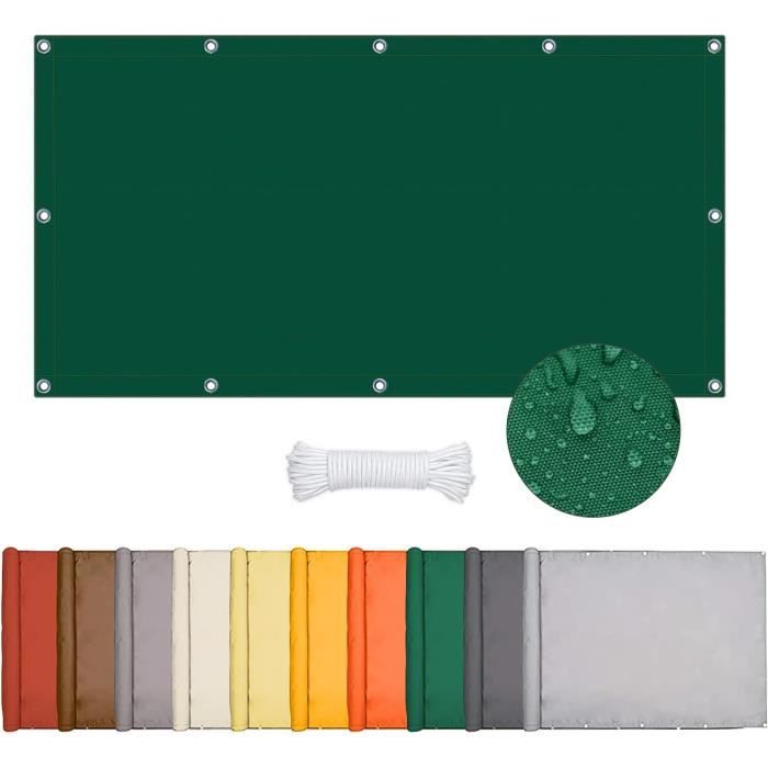 Voile D'Ombrage 1,5x2,5 M - Tissu Respirant 185 G/m² - 95% UV - Avec Œillets & Cordes - Pour Terrasse, Jardin, Balcon