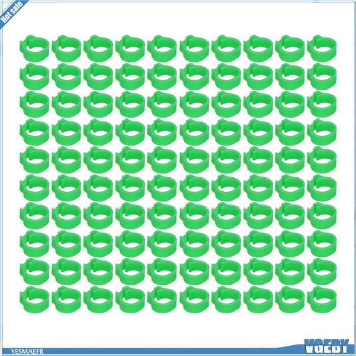 Comparer les prix de VGEBY Anneau de pied de pigeon (Bleu Foncé)100PCS 8mm Pigeons Identification Leg Rings Poultry Leg animalerie hygiene Bleu Vert