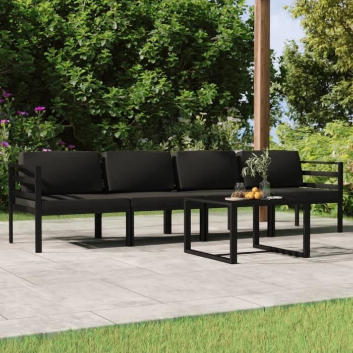 vidaXL Salon de jardin 5pcs - vue 2