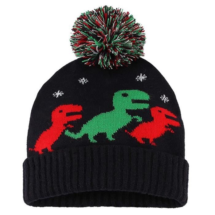 Bonnet Pompon Tricote Broderie Dinosaures Cap Chaude Hiver Pour Enfant Bebe Fille Garcon 0 4 Ans M2409 Cdiscount Pret A Porter