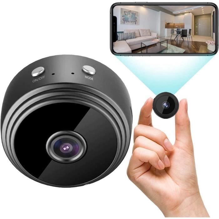Mini Camera Cachee Enregistreur Petite,Full HD 1080P Micro de Surveillance WiFi,Caméra Video Sécurité Bébé sans Fil Hidden,Noir