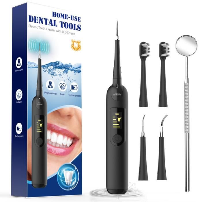 Kit Dentaire XPREEN - Hygiène Dentaire 5 en 1 Anti Tartre Dentaire Plaque Dentaire Tartre Dent - Noir