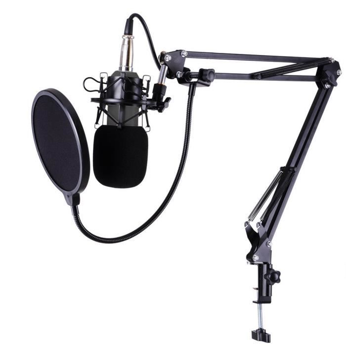 Profession Studio radiodiffusion enregistrement condensateur Microphone  bureau ciseaux micro Kit