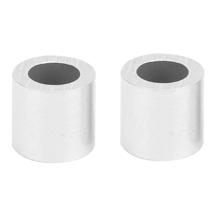 Sourcing Map 25pcs Manchon Sertissage Aluminium 6 Mm (1/4") – Boucle Ronde Pour Câble Métallique – Argent