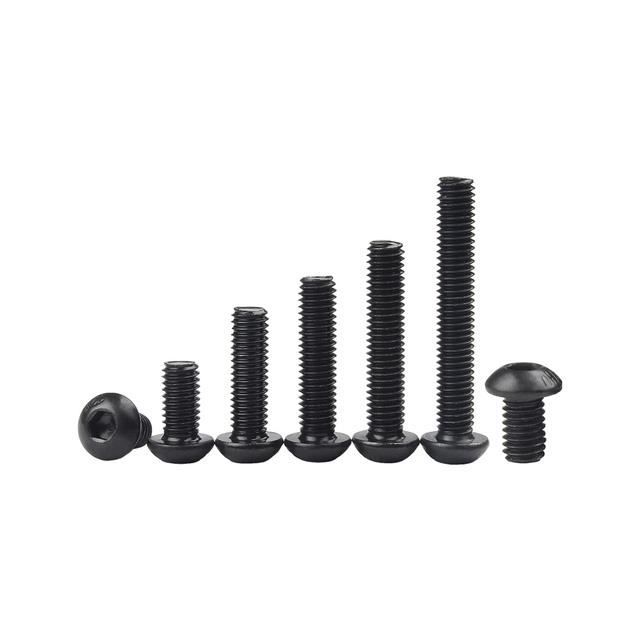 JUIDINTO 1-50pcs vis à tête creuse hexagonale 12.9 vis Allen en acier