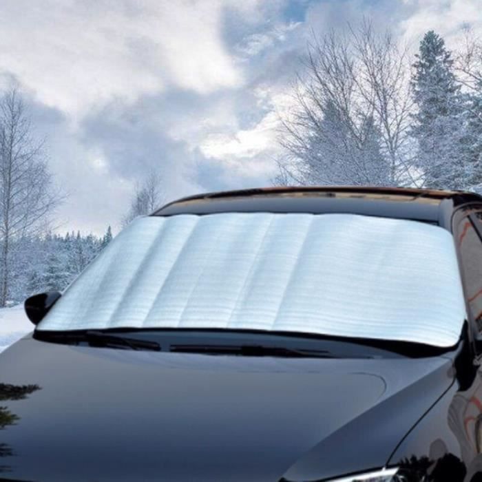 LEIVESTE Pare-Soleil Voiture Pliable Pare-Brise Intérieur Avec Ventouses Et Élastiques - Protection UV Efficace