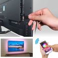 Ruban LED WiFi TV, 2.2M Bande LED RGB étanche LED Rétroéclairage USB 5050 Multicolore-1
