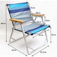 Chaise de Camping Portable Chaise de Plage Pliante avec Sac de Transport Chaise de randonne ultralgre pour lextrieur Camping [329]-1