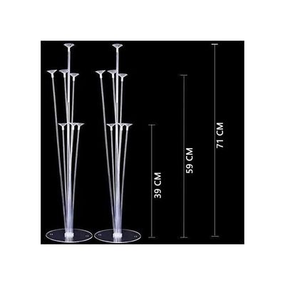 Lot De 2 Supports De Colonne à Ballons IDecoMart - Hauteur Réglable Jusqu'à 2m, Piquets De Sol Inclus - Pour Fêtes, Mariages - 3