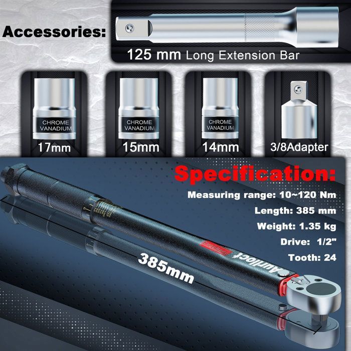 Clé Dynamométrique Pré-réglée 1.8 Nm / 2.5 Nm Avec Poignée En T - Pour Buses D'Imprimante 3D, Vis - Embouts 6.35mm (Non Inclus)