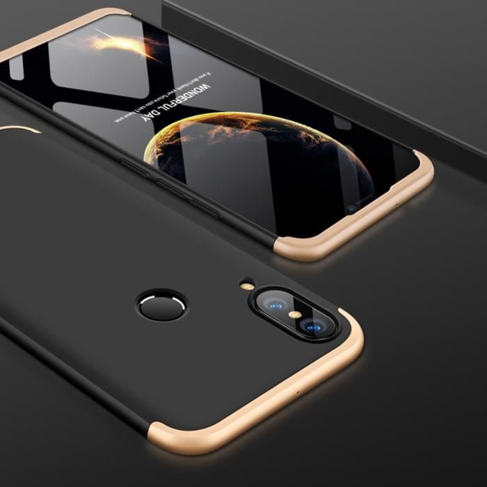 Coque Huawei Nova 3i Ultra Slim 3 en 1 Rigide PC Cover 360 Degres Protection Anti Choc D or Noir Coque Bumper Housse Etui pour Cdiscount Telephonie