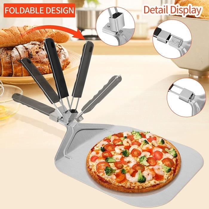 Pelle à Pizza Perforée En Aluminium De 30,5 Cm Avec Manche En Bois Pour La Cuisson Des Pizzas Et Du Pain~p151423015