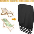 Housses de protection pour chaises de jardin pliantes Imperméable Coupe vent Anti UV En tissu Oxford 210D Avec sac de rangement-2