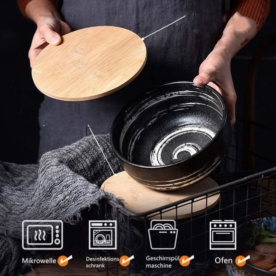 MUXUE Bol Japonais Ramen Vintage Avec Cuillère à Couvercle | FindTheDeal