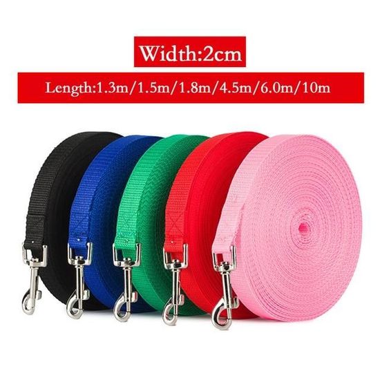 LAISSE,Rouge-10M--Longue corde de remorquage pour chien, en Nylon,  disponible en 6 couleurs, 1.5M, 1.8M, 3M, 4.5M, 6M, 10M, accessoi -  Cdiscount
