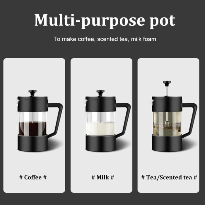 Panier filtrant réutilisable de 4 tasses avec fond en maille pour cafetière et cafetière
