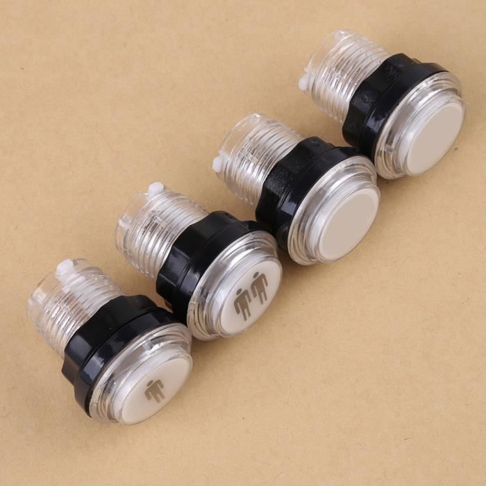 3 x Jaune LED illuminé Triangle Bouton Poussoir Arcade Jeu Vidéo