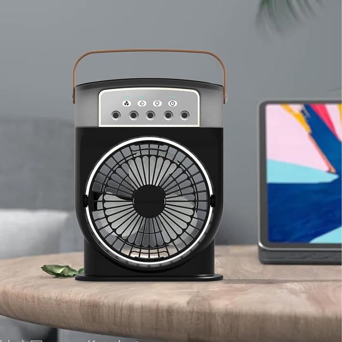 Climatiseur Portable 600ml, Mini Refroidisseur Air 3 Vitesses, 3 Modes Brumisation Mini Ventilateur Usb Pour Maison Bureau 97362016
