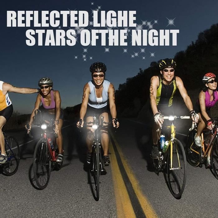 Kit De 7 Catadioptres/réflecteurs Pour Vélo - Haute Visibilité Nuit, Avant/arrière/rayons (VTT, Route, électrique) - 7