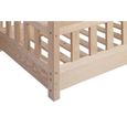Lit cabane en bois pour enfant avec sommier 120 cm x 200 cm - solide et robuste - qualité-3