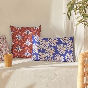 Coussin Déco Floral 40x40cm Palazzo24 - Housse Motif Fleurs - Couleur Chocolat