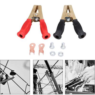 Lot De 4 Pinces Crocodiles 1000A Cuivre Pur Avec Isolation - Câbles Démarrage Voiture