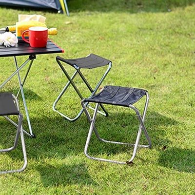 Tabouret De Camping Pliable 31x30x30 Cm – Supporte 220 Lbs, Léger, Sac De Transport Inclus