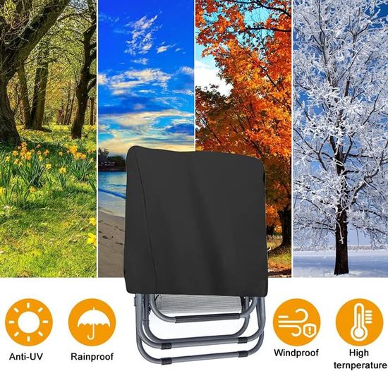 OFFCUP Housse De Protection Pour Chaise Pliante, 93*82CM