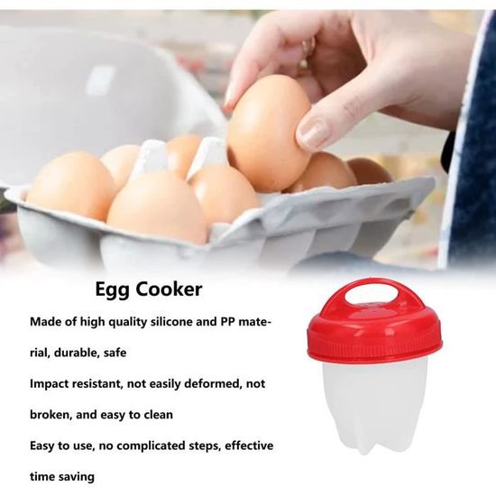 Tasse de chaudière à œufs en silicone-6 pièces tasse de chaudière