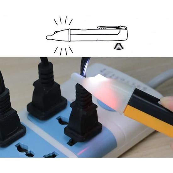 AC 90 ~ 1000 V Non-Contact DEL Poche Testeur Stylo Bâton Détecteur de tension capteur