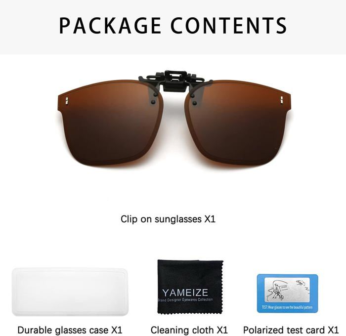 Lunettes De Soleil Polarisées FELRES FJ19 - Homme/Femme - Clipables Pour Conduite