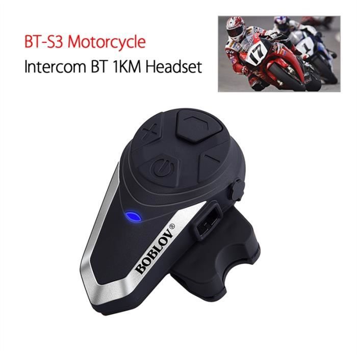 Intercom Bts3 BOBLOV BT-S3 moto Bluetooth intercom - Cdiscount Auto