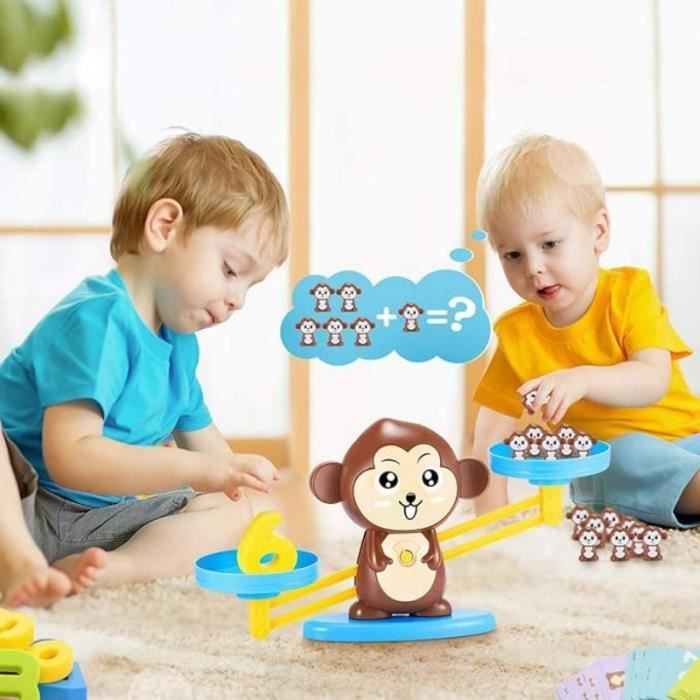Jeu de Mathématiques d'Équilibre Singe Jouets de Comptage d'Équilibre pour Garçons Filles Jouet Éducatif de Chiffres Jeu de Mathématiques d'Équilibre Singe Jouets de Comptage d'Équilibre pour Garçons Filles Jouet Éducatif de Chiffres