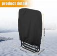 Housses de protection pour chaises de jardin pliantes Imperméable Coupe vent Anti UV En tissu Oxford 210D Avec sac de rangement-4