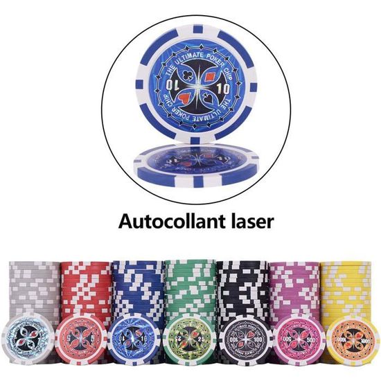 COSTWAY Malette Poker, Jetons Poker avec Ensemble de 300 Jetons et 2 Jeux de Cartes, 5 Dés, 1 Bouton, Dealer, Mallette en Aluminium (Noir