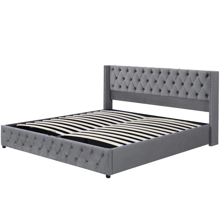 Lit Coffre 140x190 Avec Sommier Et Matelas