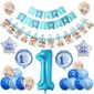 Sancuanyi 1an Anniversaire Decorations Fille Garcon Happy Birthday