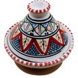 Mini Tajine Ethnique De La Porte D'Épices Sauces En Céramique Marocaine Tunisien 1211201230-0