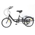 20 " 8 vitesses Tricycle Tricycle adulte vélo à 3 roues tricycle avec panier-0