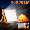 Projecteur LED Rechargeable Projecteur Chantier 10000W 4 Modes Luminosité Lamp de Travail avec Batterie pour Camping, Bricolage-0