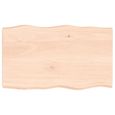 vidaXL Dessus de table bois chêne massif non traité bordure assortie 363889-0