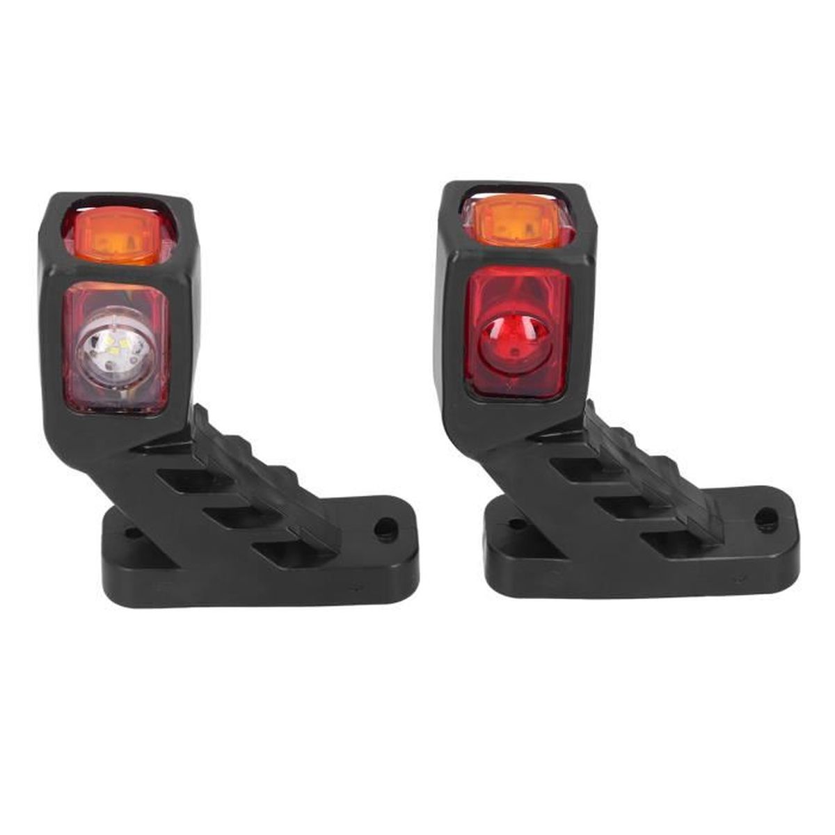 Lot De 10 Feux De Position Latéraux LED 12-24V - IP65 Étanche, 3000K Blanc Chaud - Pour Remorques, Camions - 7