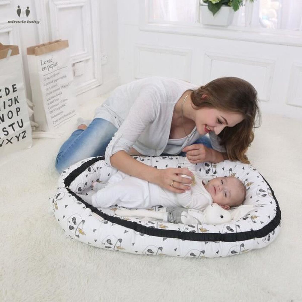 Reducteur De Lit Bebe Portable Respirant Lit Detachable Panda Cdiscount Puericulture Eveil Bebe