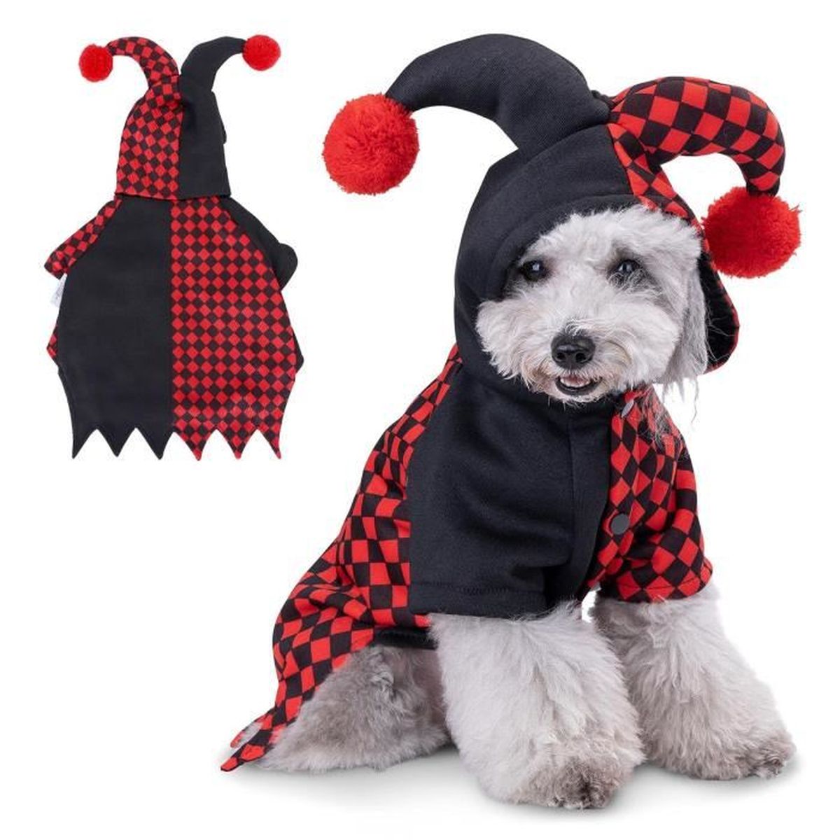 Déguisement Clown Halloween pour Chien,Vêtements pour Animaux de Compagnie,Cosplay Costume Chat Jeu Rôle Se Déguiser,Taille S Cdiscount