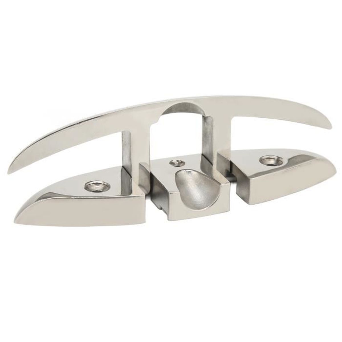 Taquet Pliable Bateau En Acier Inox 316 - Pour Quai, Kayak Ou Pont - Fixation 3 Troux - 12.6x4cm