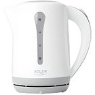 ADLER Bouilloire plastique - AD1244 - Blanc - 2,5L - 2200W - Indicateur lumineux