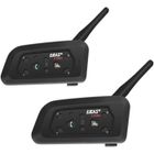 2 PCS Intercom Moto EJEAS V6-1200 Pro 2019 Nouvelle version Casque de moto BT Sans fil 1200M pour 6 Motards/Amateurs de ski/Cyclisme
