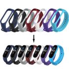 LECMACY Bracelet Compatible pour Xiaomi Mi Band 3 & Mi Band 4 Bracelet de Montre Connectée Remplacement en Silicone Souple Respirant Coloré